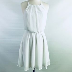 Blue Rain White Dress